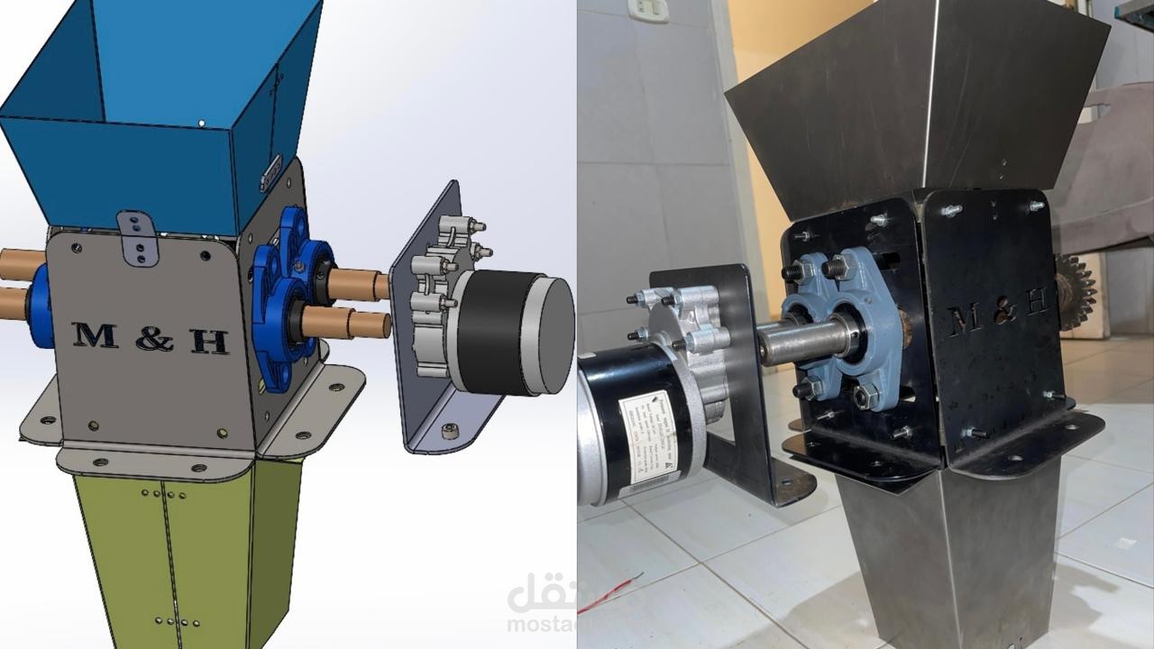 تصميم وتنفيذ مكبس آلي لضغط الزجاجات والعبوات المعدنية
