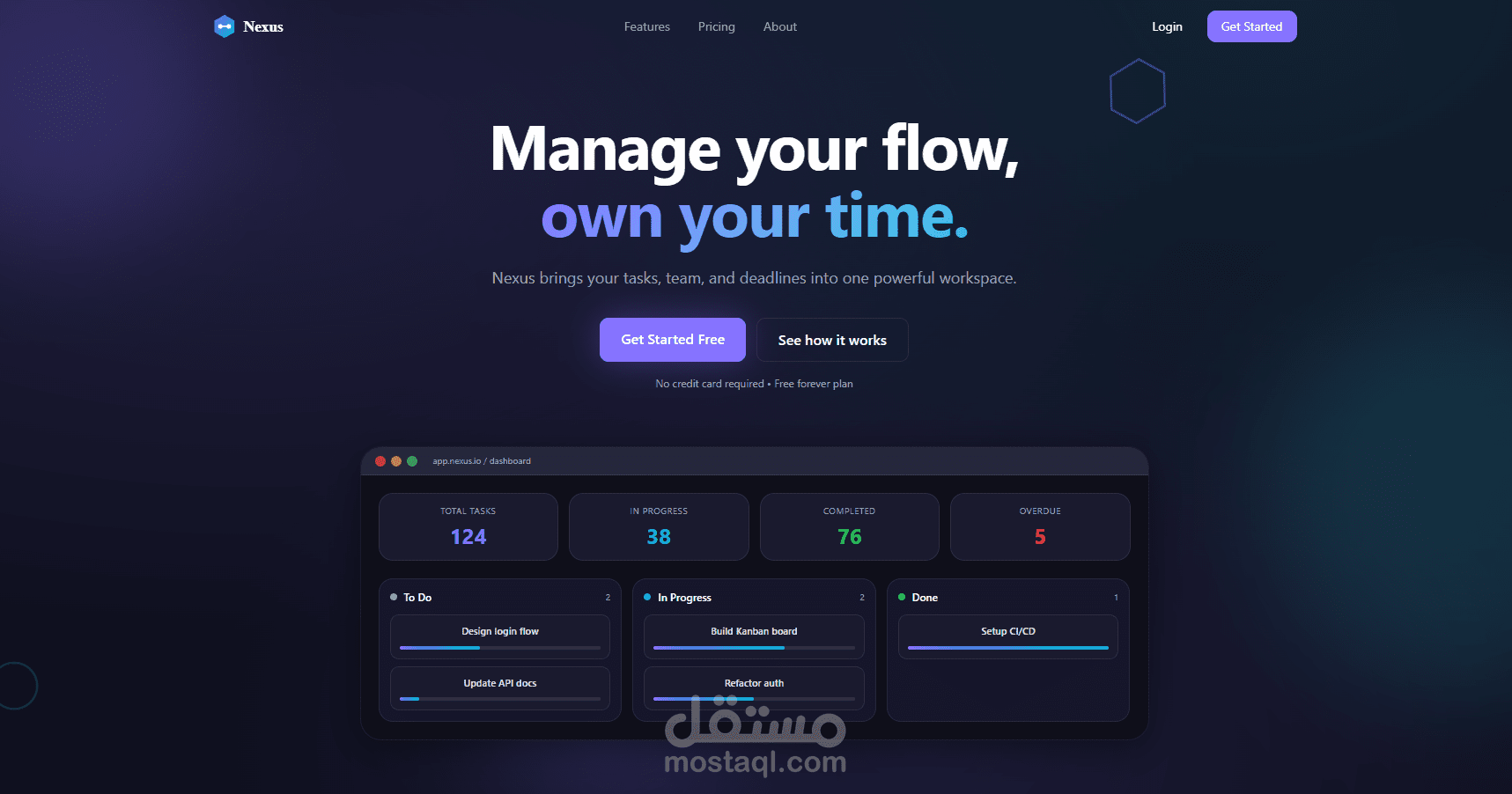 Nexus — Project & Task Management Web App