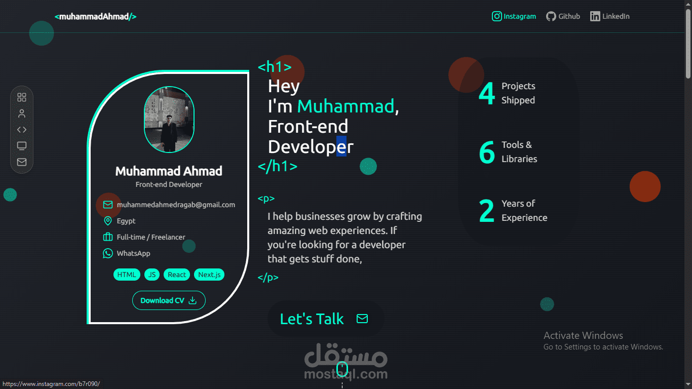 Mohamed's portfolio