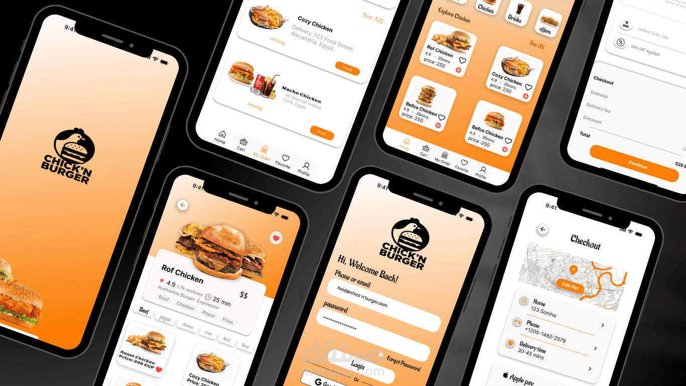 قمت بتصميم واجهات وتجربة مستخدم (UI/UX) لتطبيق منيو مطعم، مع التركيز على السلاسة، الجاذبية البصرية، وتحفيز المستخدم
