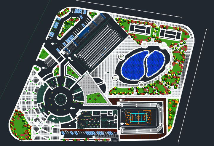 مشروع نادي الرياضي بحمام السباحة