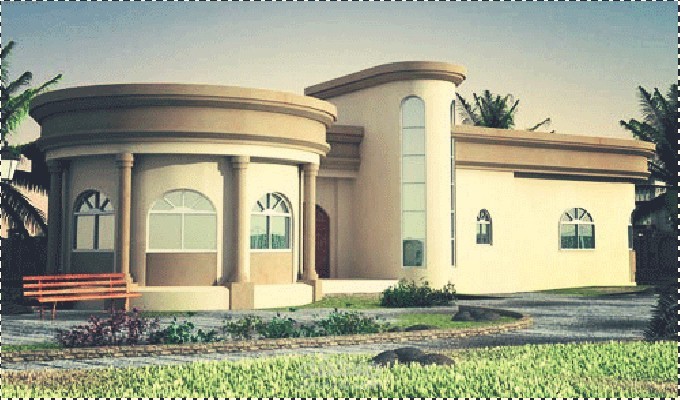 تصميم واجهة منزل مع حديقه للمنزل