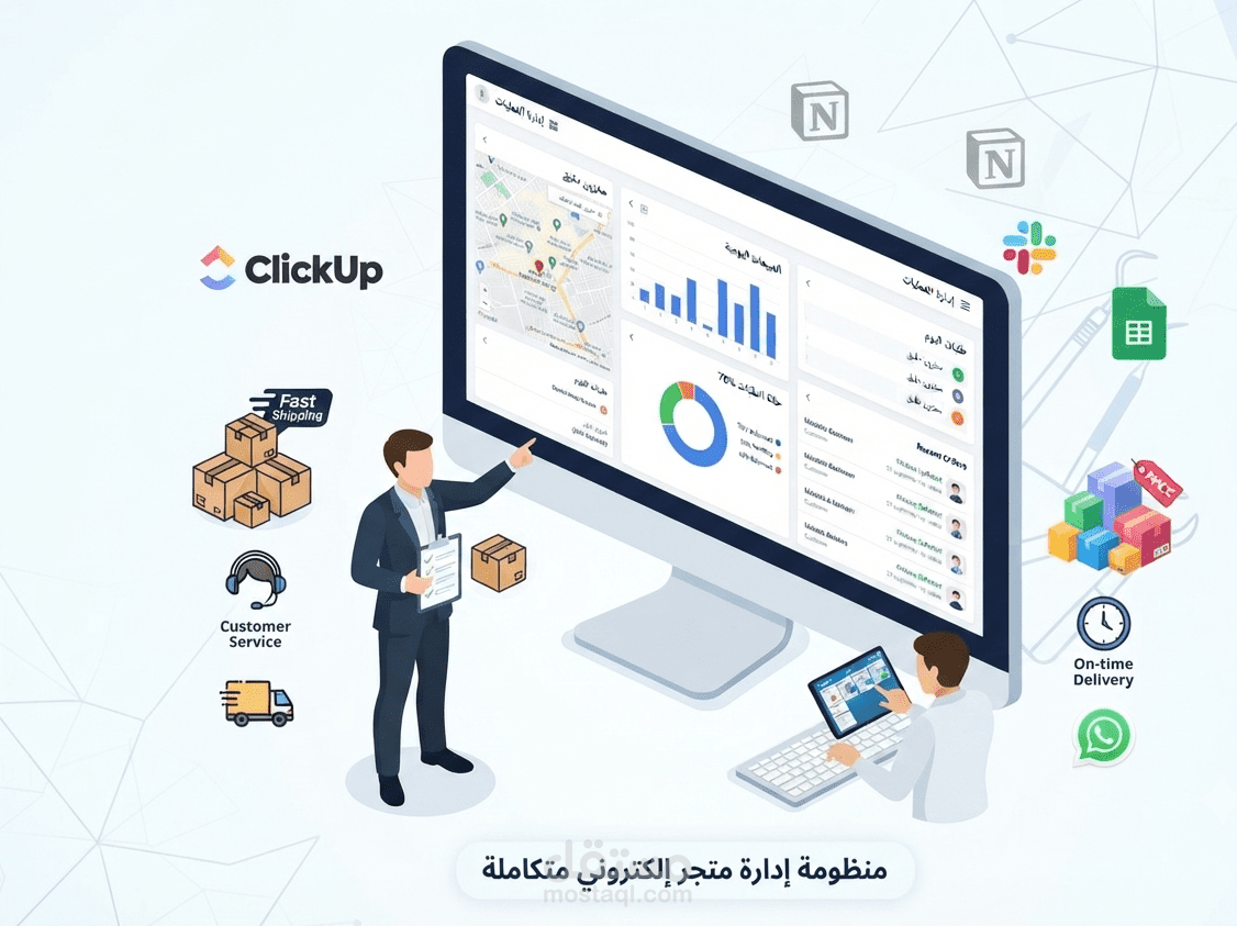 ادارة متجر الكتروني وخدمة العملاء