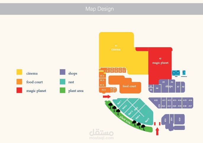 تصميم خريطة جديدة  لمول سيتى سنتر اسكندرية و بروشور خاص به