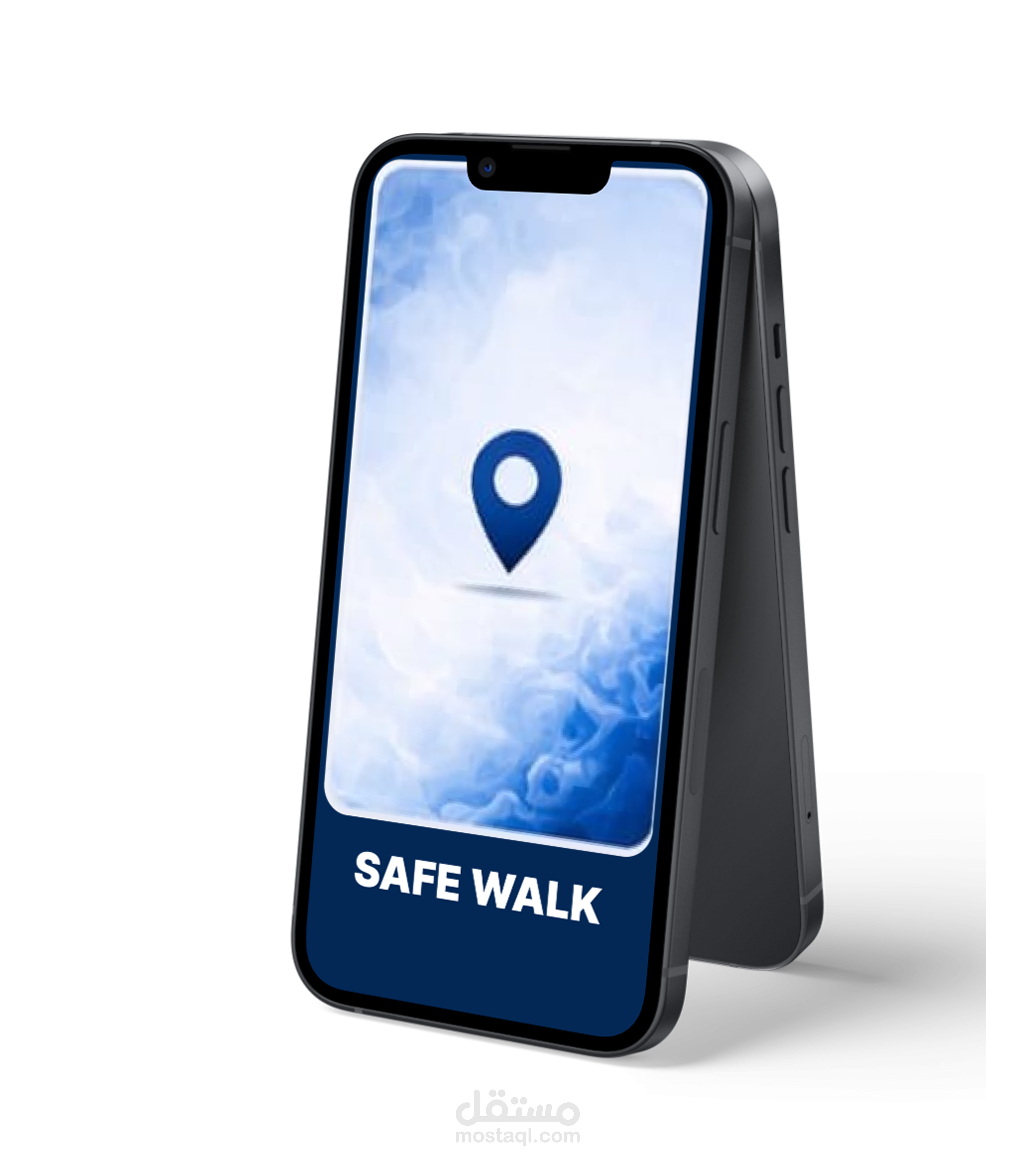 تصميم واجهه تطبيق المشي الامن " safe walk ''