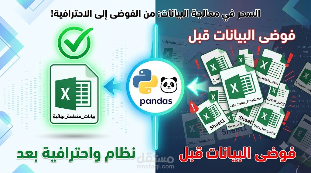 أتمتة ومعالجة البيانات الضخمة: دمج ومطابقة آلاف السجلات برمجياً باستخدام Python