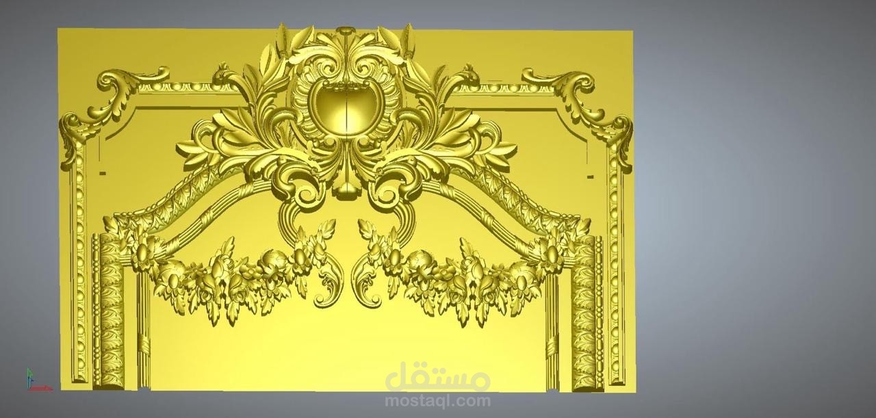 تصميم بانوه جداري كلاسيكي (Boiserie) بنحت بارز فاخر