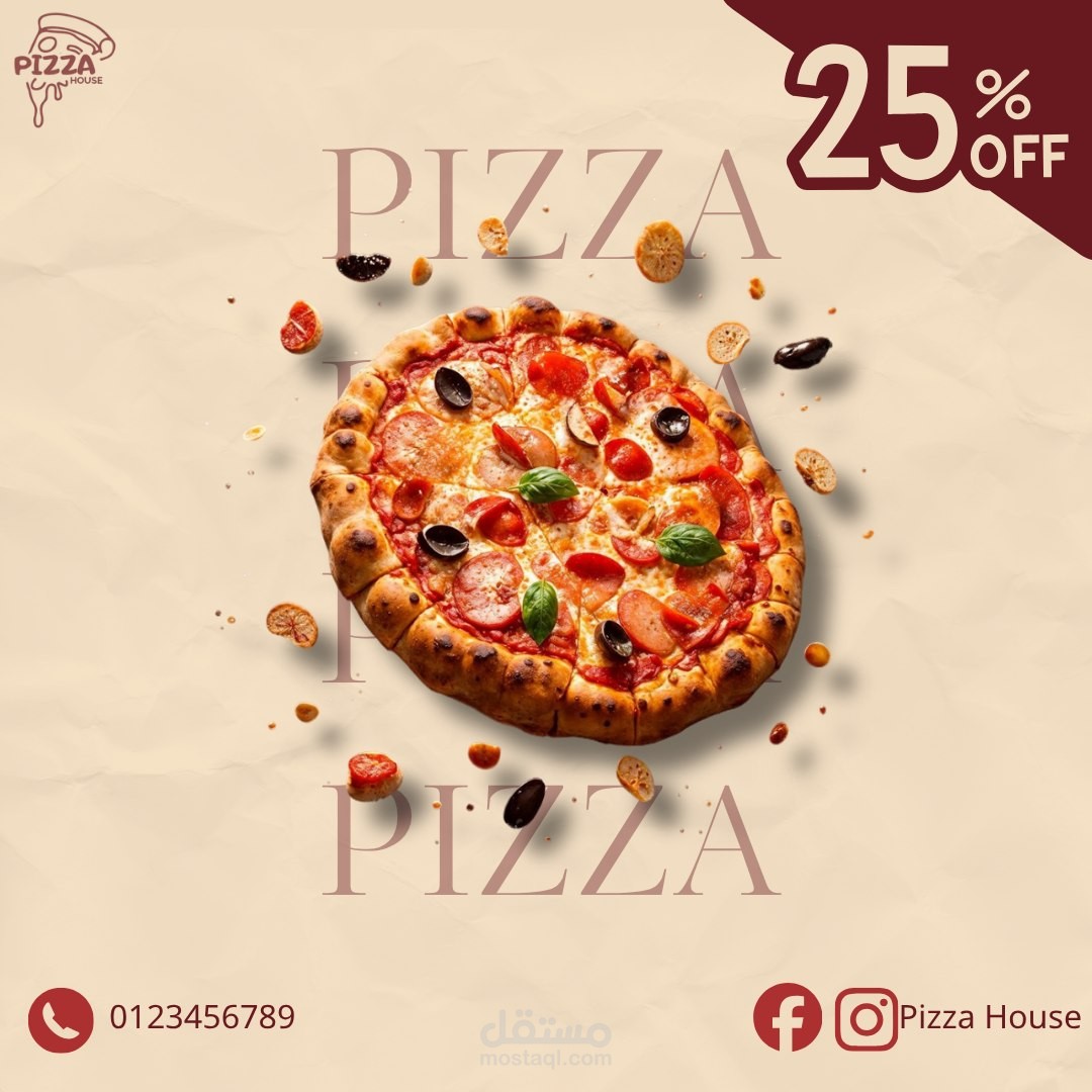 Pizza social media post