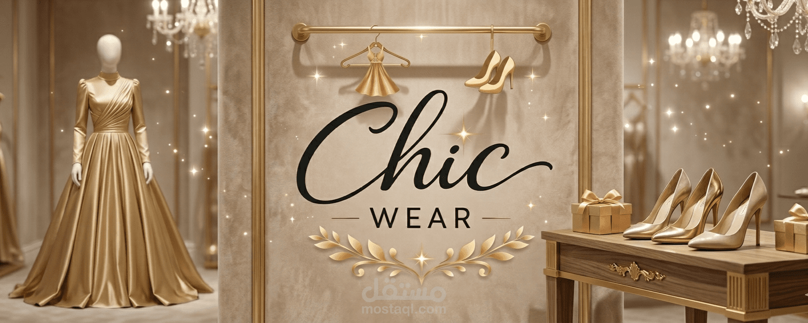 تصميم هوية بصرية متكاملة لمتجر أزياء فخمة - Chic Wear