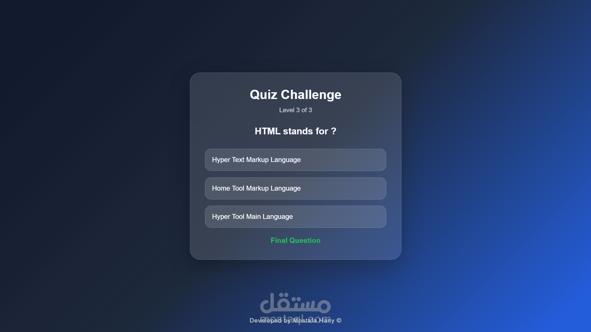 Quiz Challenge Website