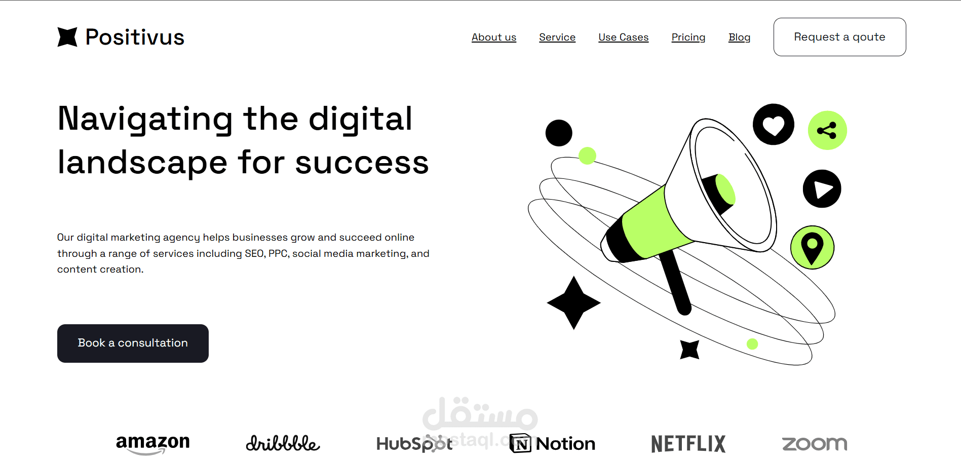 positivus landing page