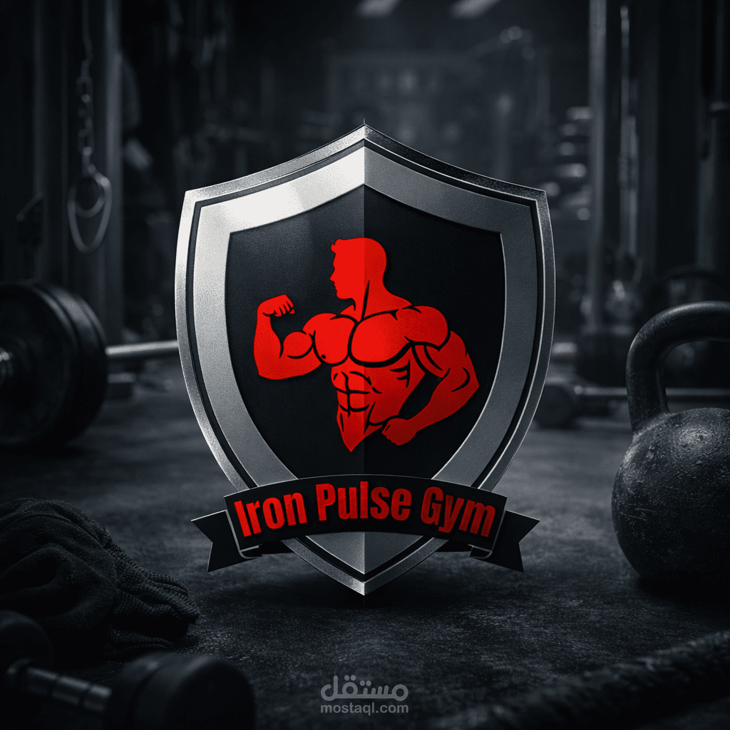 تصميم الهوية البصرية والحملة الإعلانية المتكاملة لنادي "Iron Pulse" الرياضي.