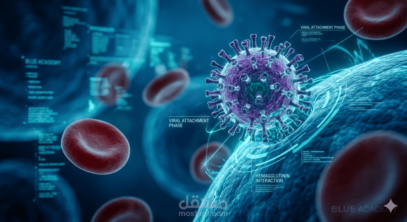 محاكاة بصرية مجهرية(Viral Attack Phase)