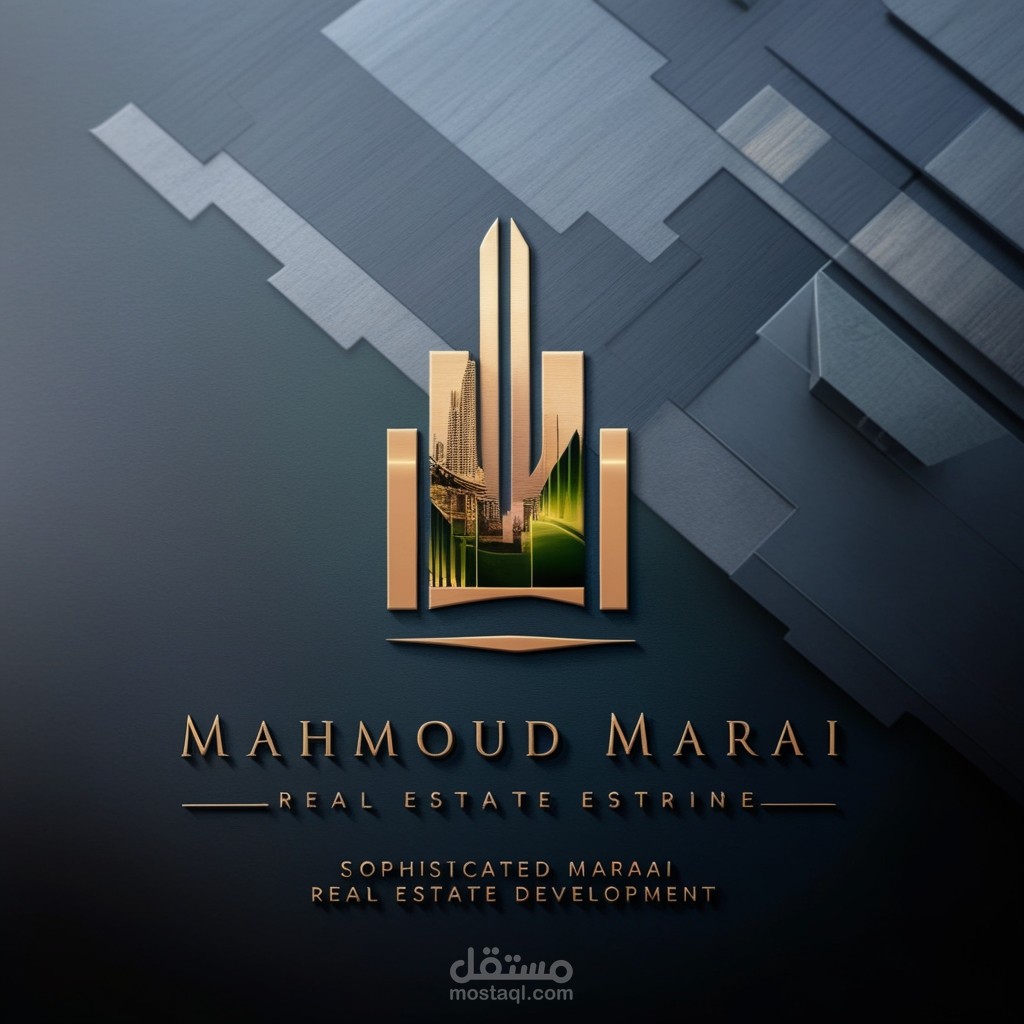 تصميم هوية بصرية فاخرة لشركة عقارية مستوحاة من العمارة الحديثة