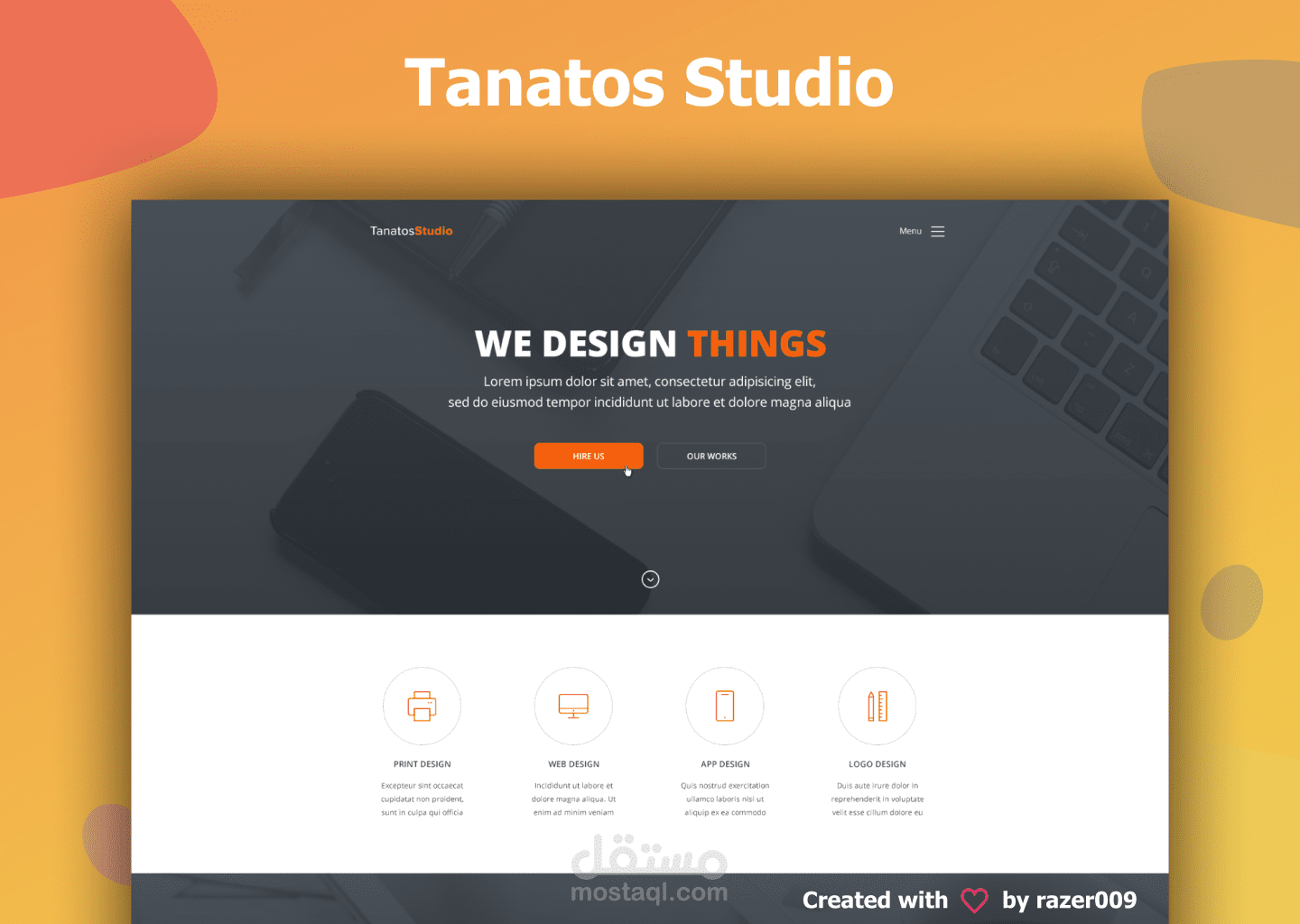 تصميم لموقع tenato