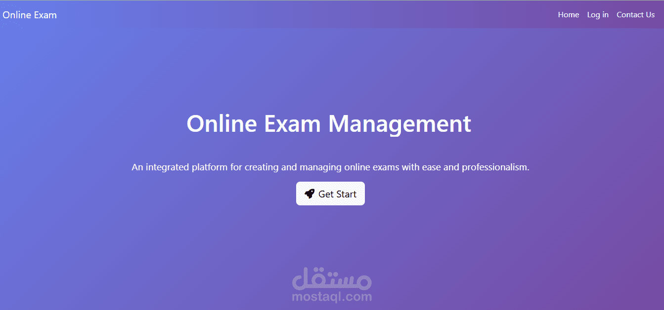 تطوير منصة تعليمية متكاملة لإدارة الامتحانات والمستخدمين أونلاين.