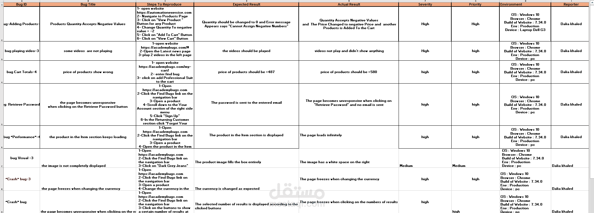 Web Testing & Bug Reporting (Manual Testing)
