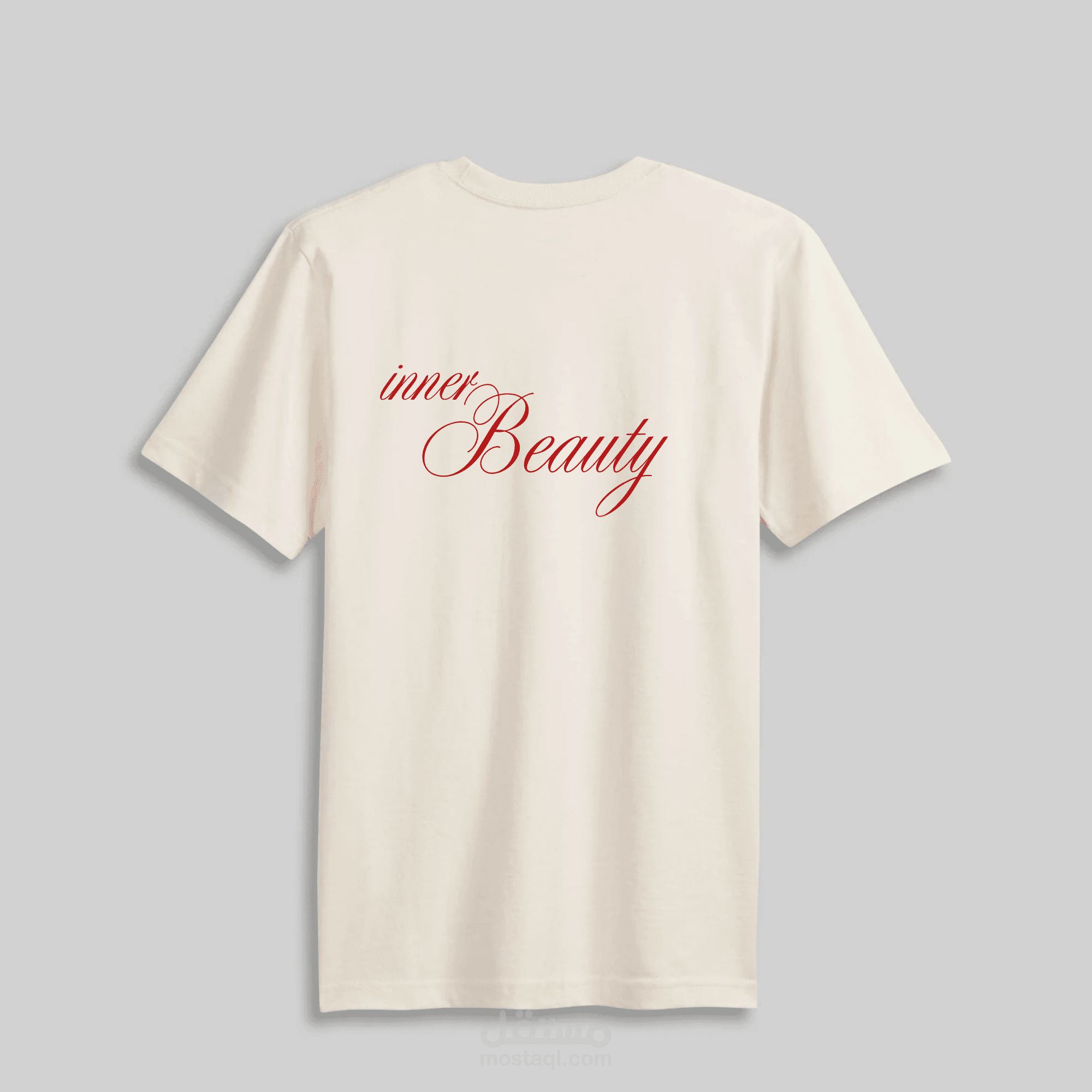 تصميم تيشرت عصري بشعار "Inner Beauty" (نمط المينيماليزم).