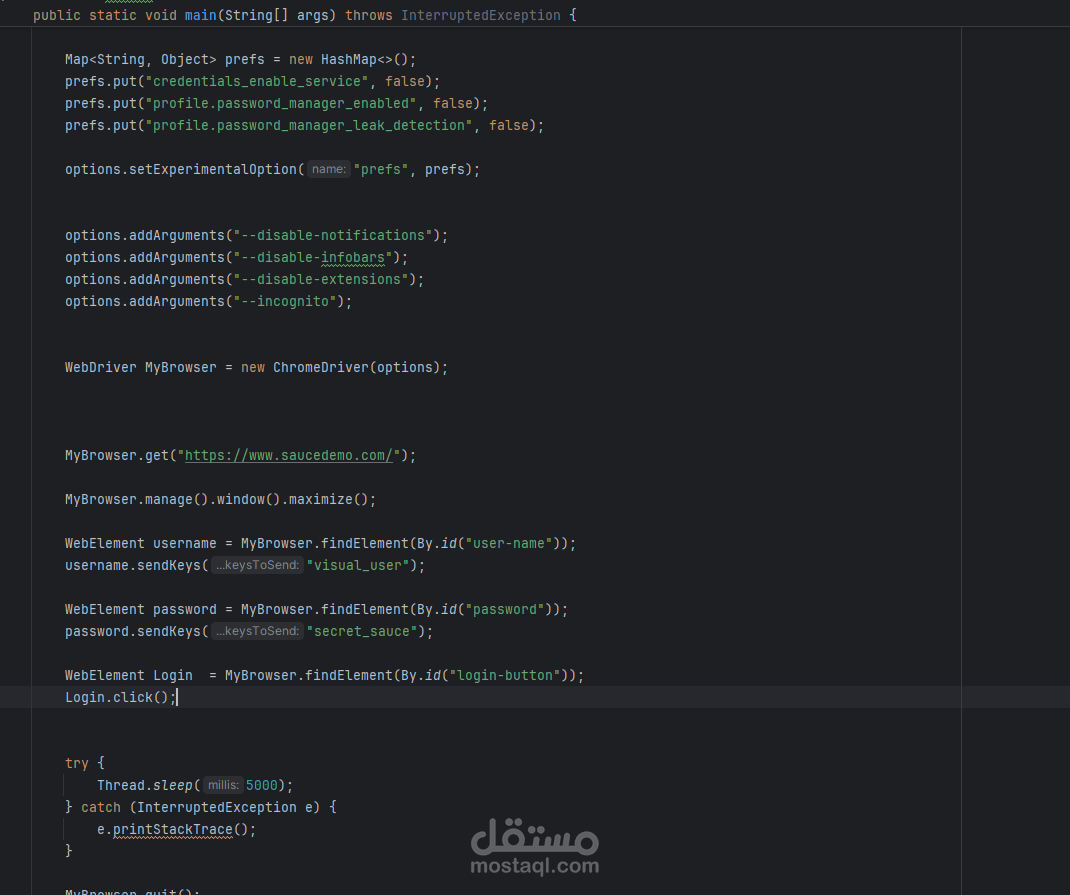 UI Automation for E-commerce Checkout Flow باستخدام Selenium