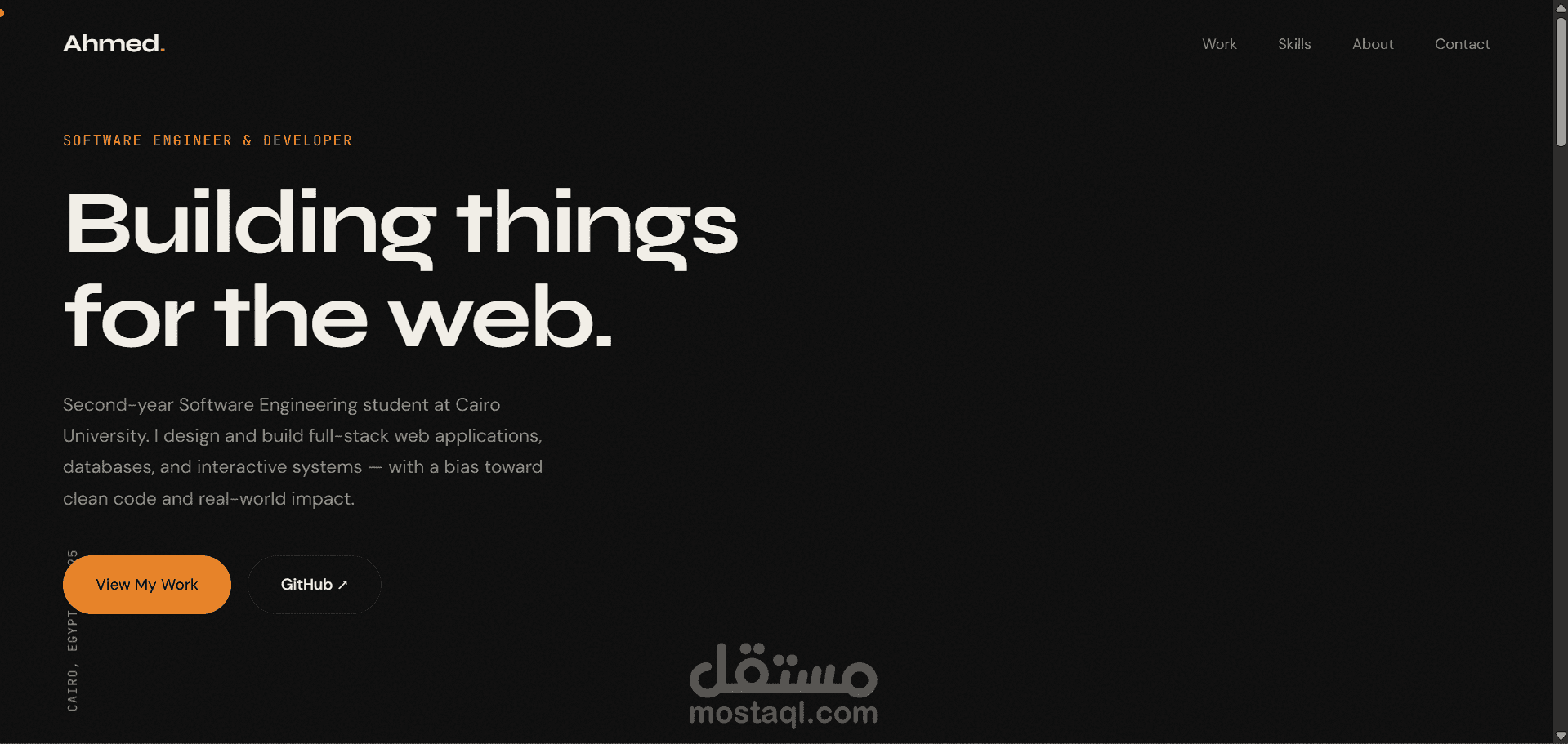 موقع للبروفايل الخاص بي