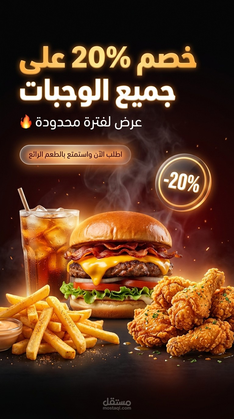 تصميم لوحة إعلانية لمطعم (Restaurant Banner)