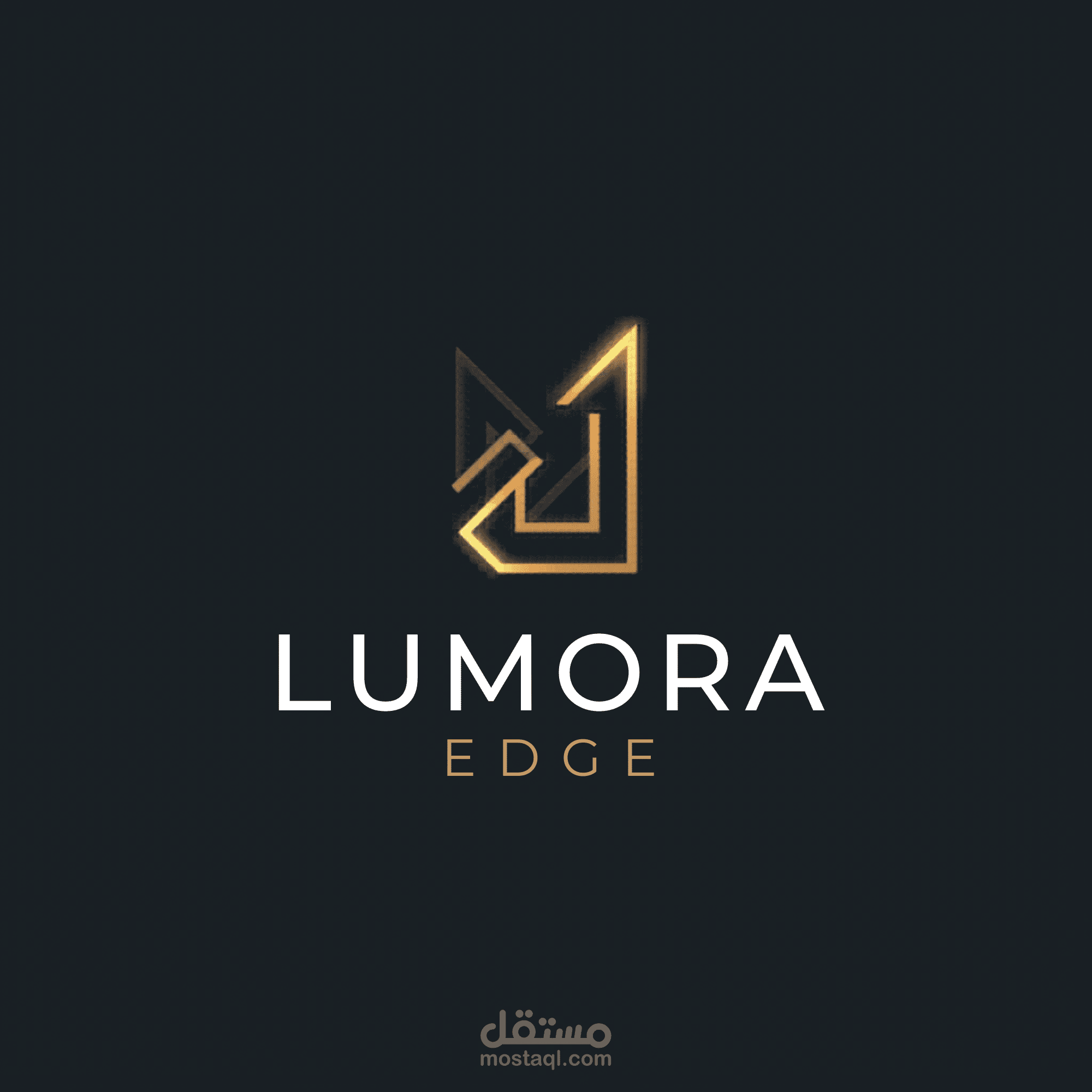 ( Lumora Edge ) modern business logo