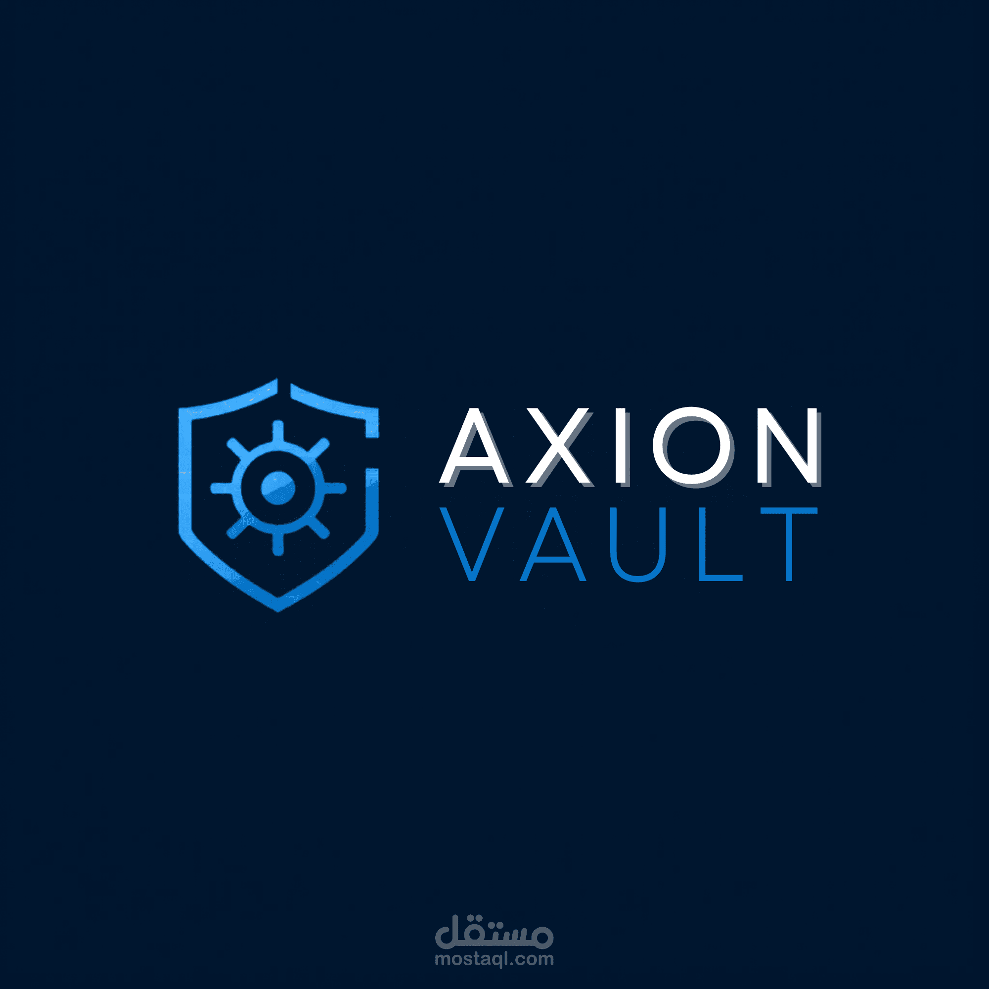 AXION VAULT - TECH & FINANCE BUSINESS LOGO