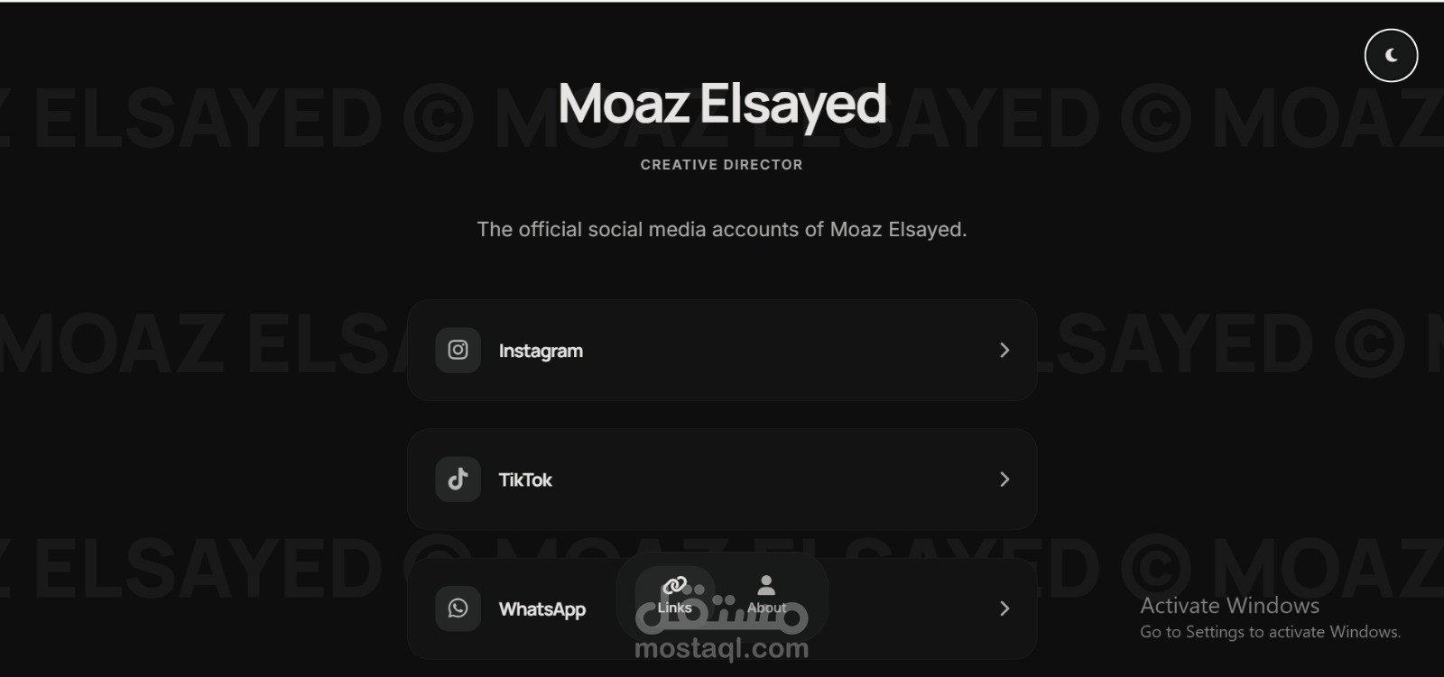 تصميم موقع شخصي (Portfolio) باستخدام تقنيات حديثة