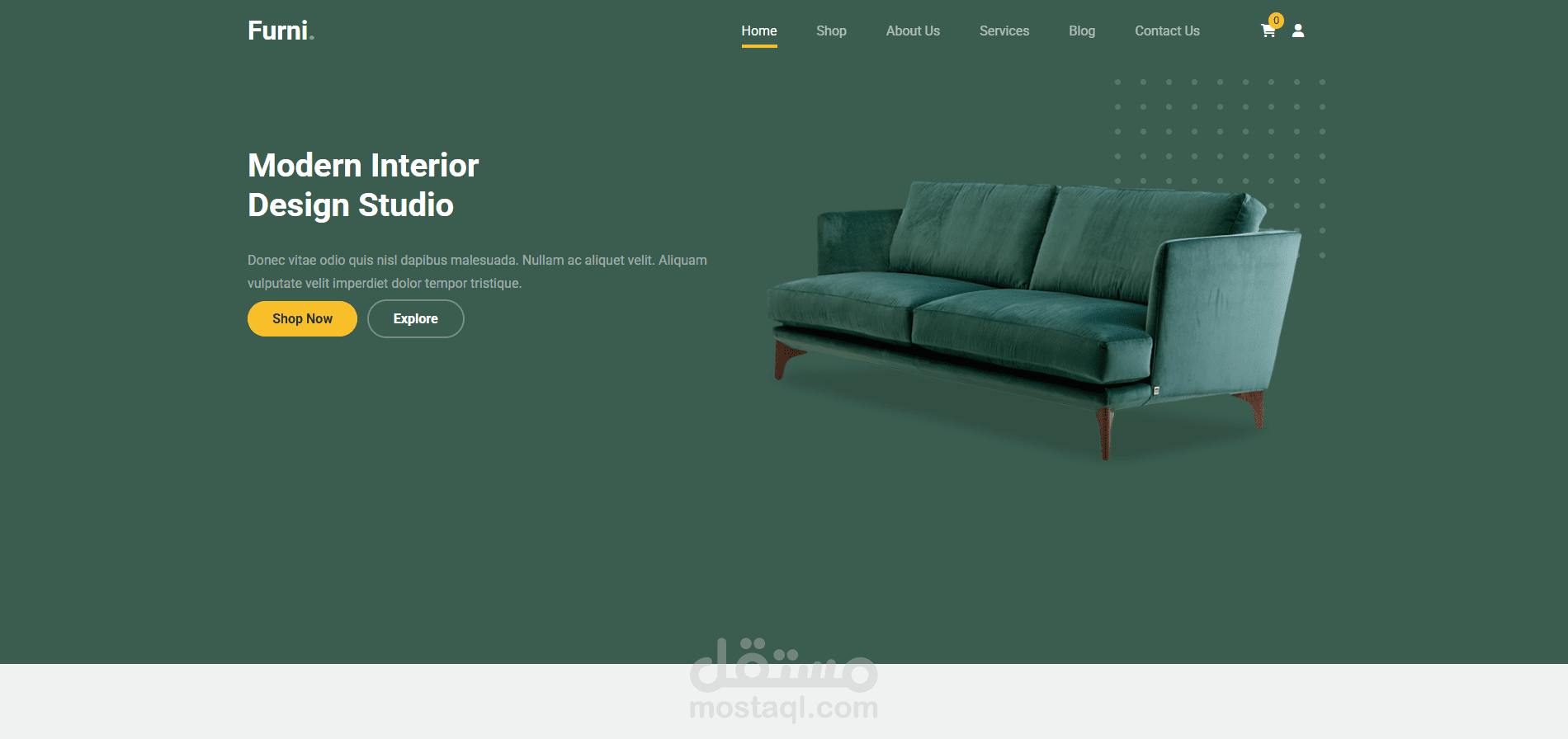 تصميم وتطوير موقع متجر أثاث حديث (Furniture Website) بتصميم جذاب ومتجاوب