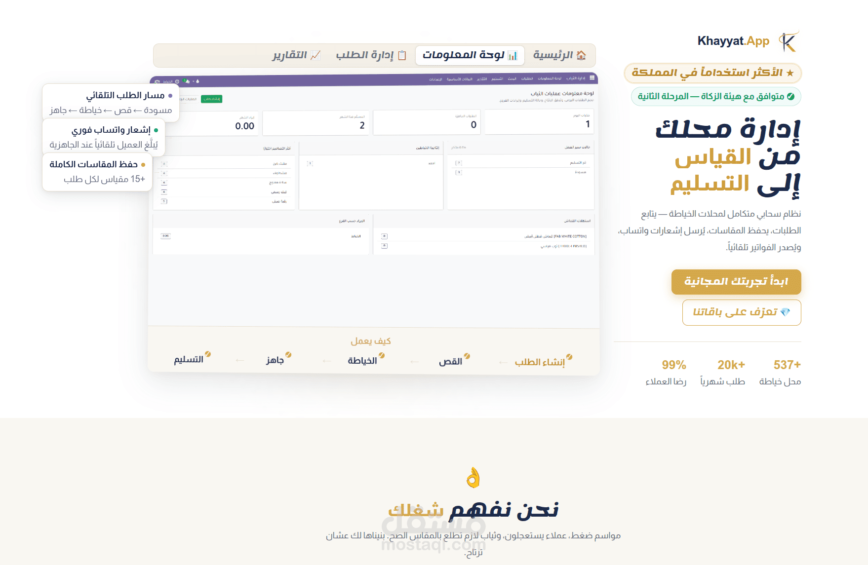 منصة خياط لإدارة محلات الثياب