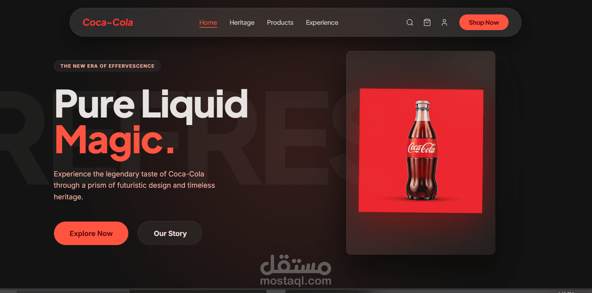 it is a Coca-Cola e-commerce simulation
