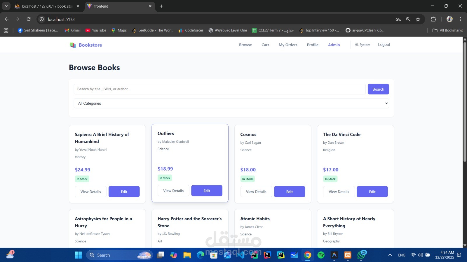 Book-Store E-Commerce System