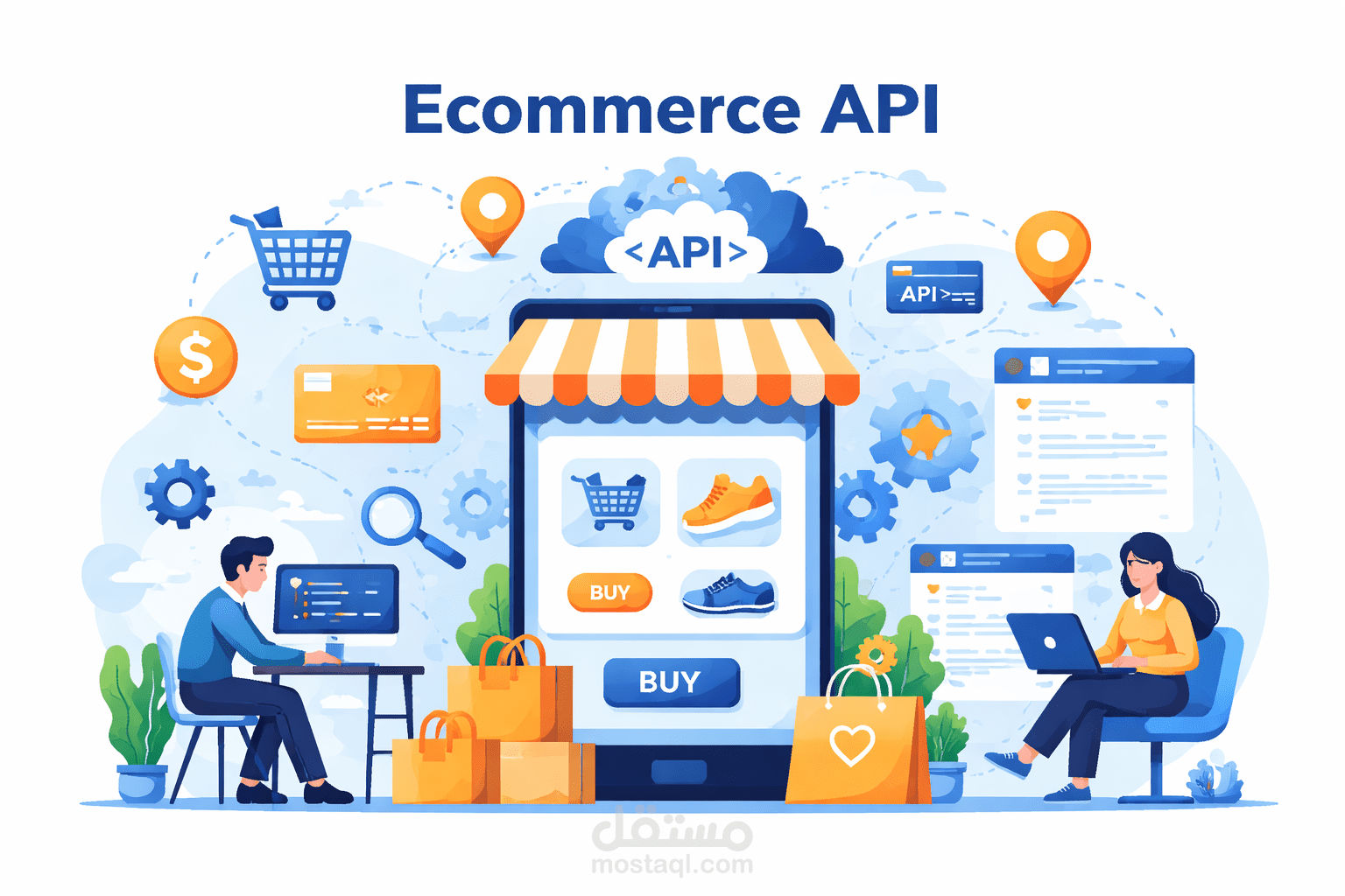 بناء واجهه تطبيقيه متكامله لمتجر الكترونى(API)