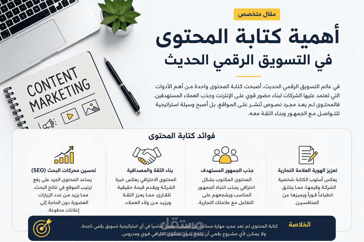 أهمية كتابة المحتوى في التسويق الرقمي الحديث
