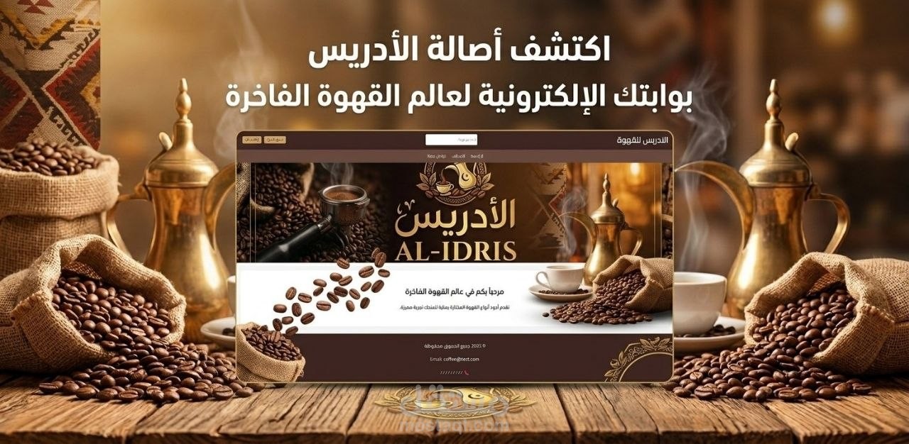 موقع الكتروني(الادريس للقهوه)