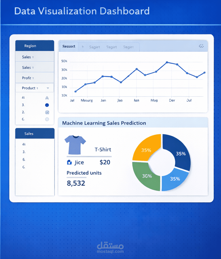 إنشاء Dashboard لعرض البيانات بشكل تفاعلي