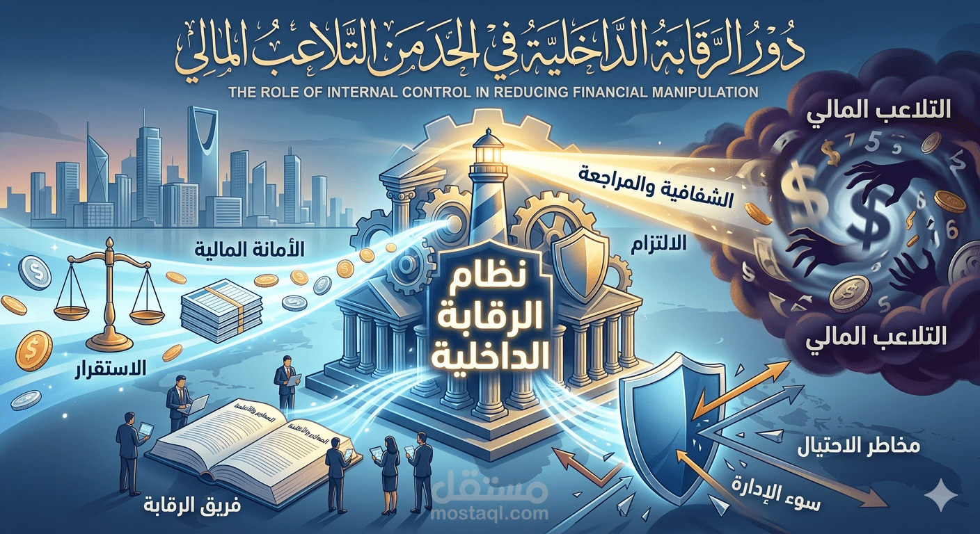 إعداد بحث علمي متخصص حول: دور الرقابة الداخلية في الحد من التلاعب المالي