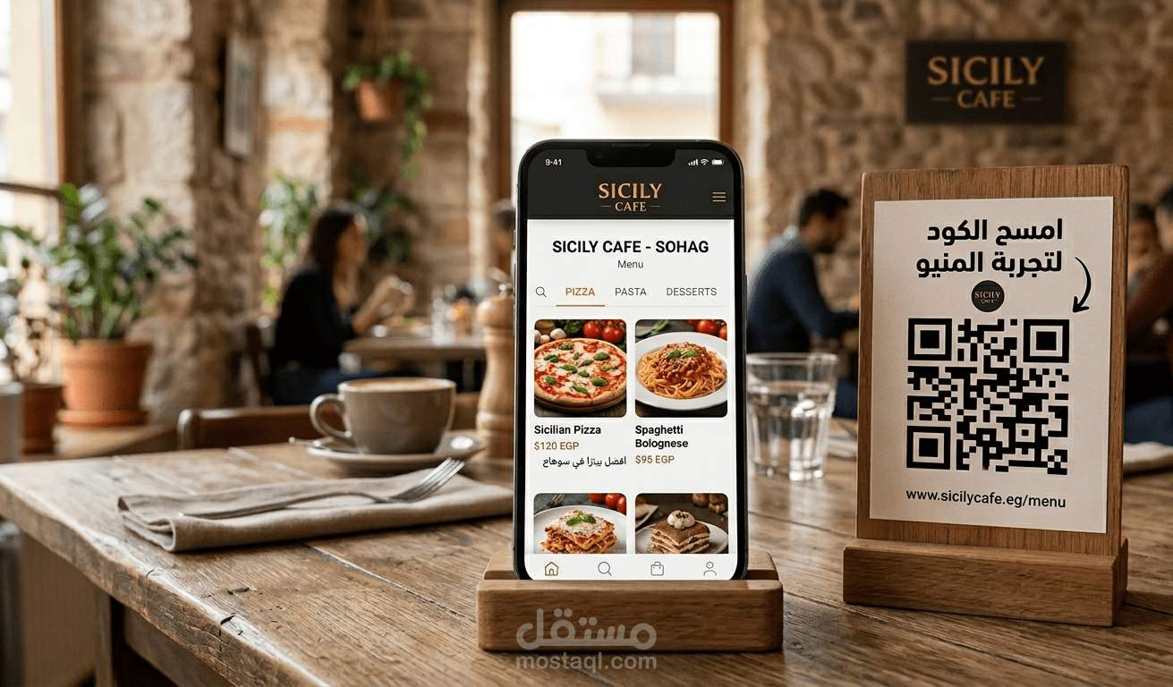 منيو إلكتروني ذكي وسريع بـ QR Code بديل للمنيو الورقي