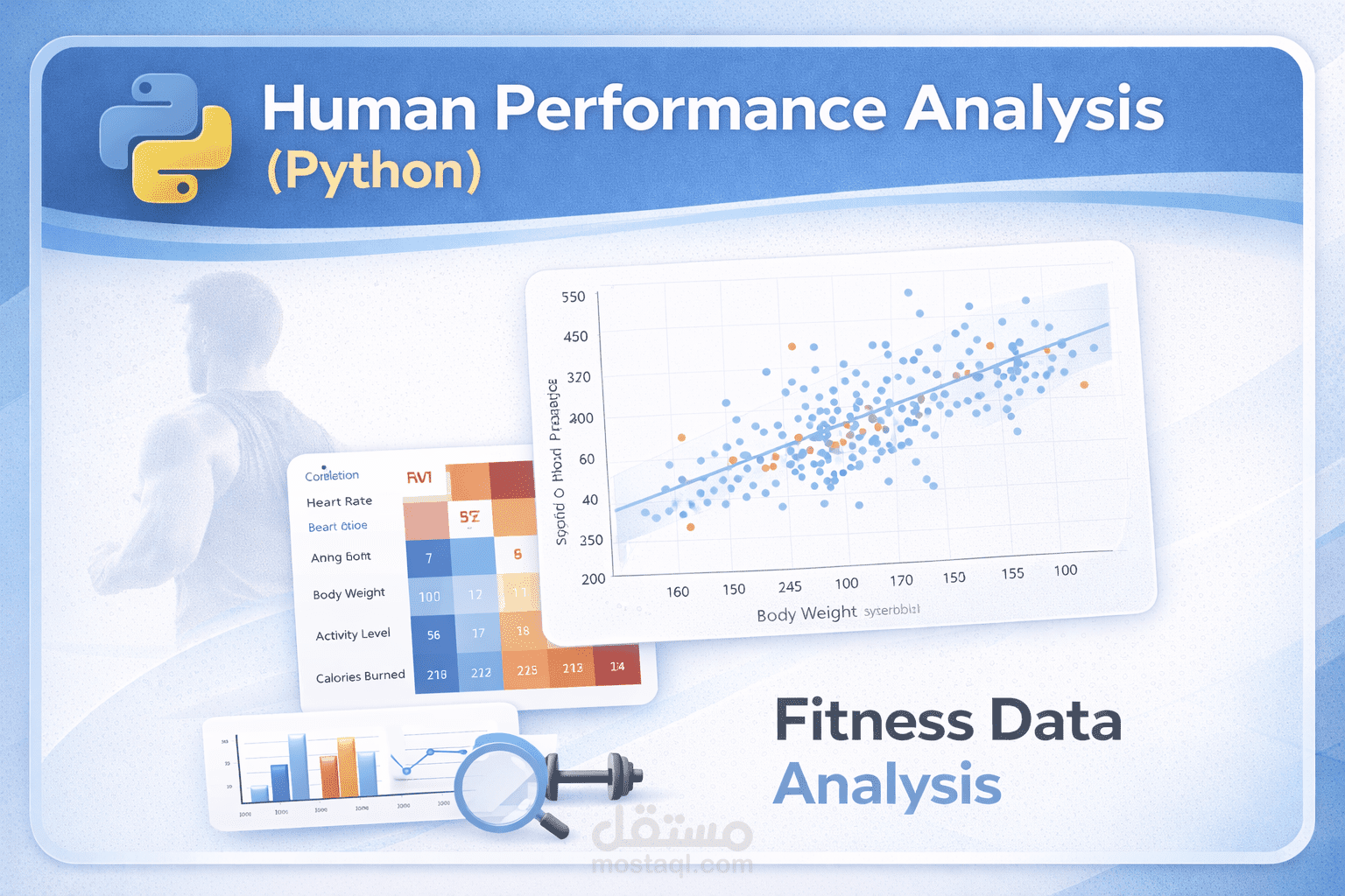 تحليل اللياقة البدنية واستخلاص مؤشرات الأداء باستخدام Python