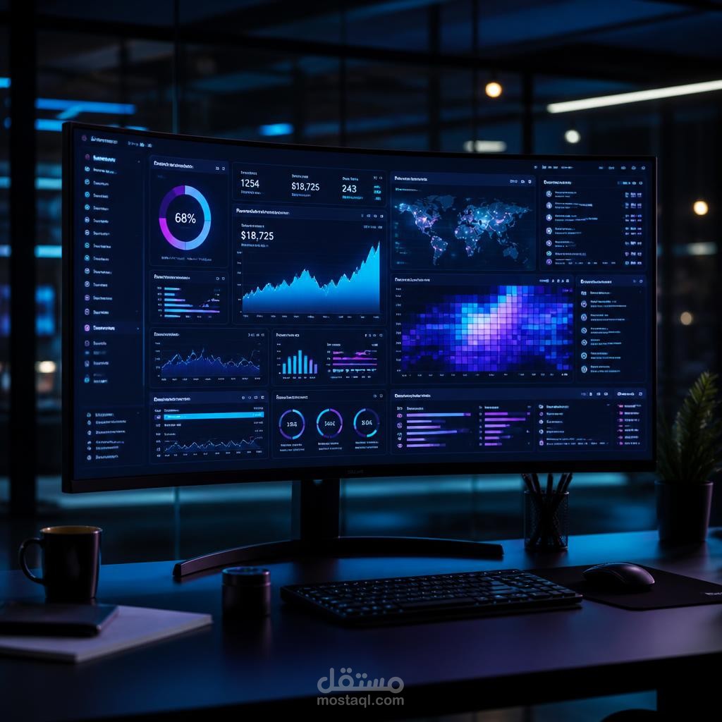 تصميم وتطوير داشبورد احترافي Power BI لتحليل البيانات واتخاذ القرار