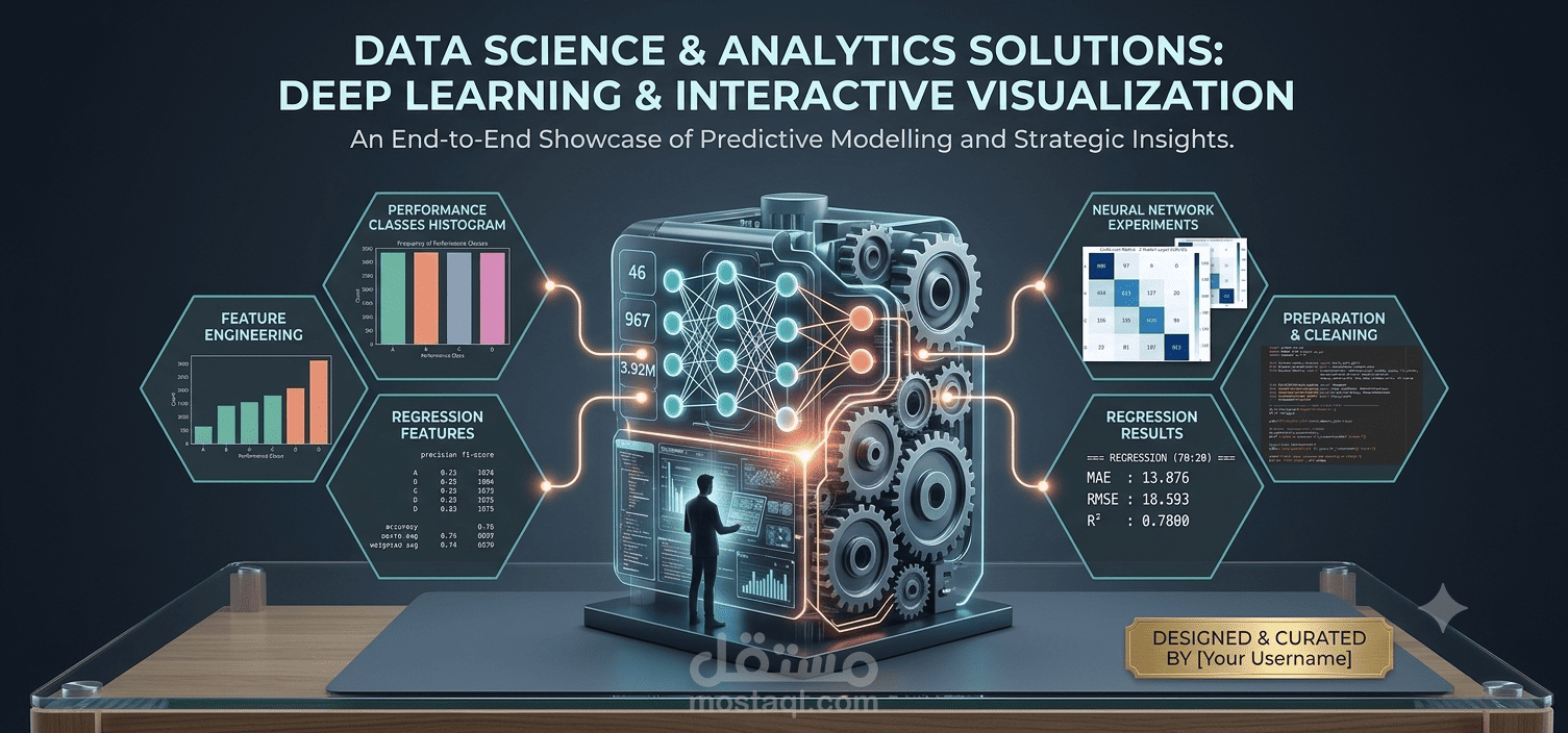 machine learning project (بناء وتدريب نموذج شبكة عصبية لتصنيف أداء البيانات)