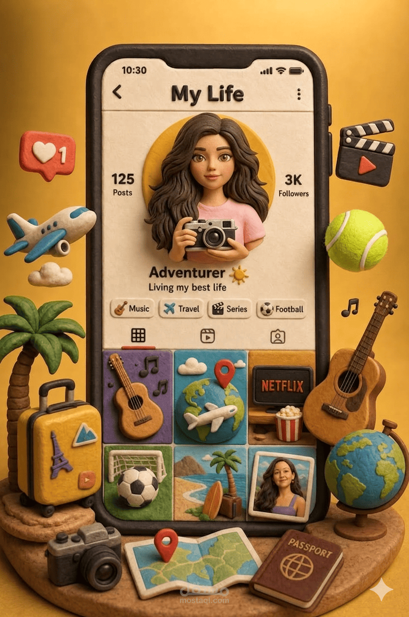 تصميم بورتريه شخصي ومجسم كرتوني (3D/2D) احترافي ومخصص بالكامل لأفكارك