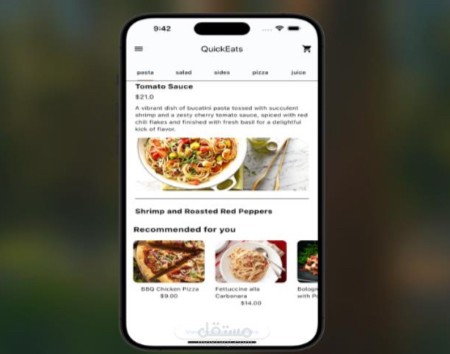 تطوير تطبيق "Quick Eats" لتوصيل الطعام بنظام ترشيح ذكي (Cross-Platform)