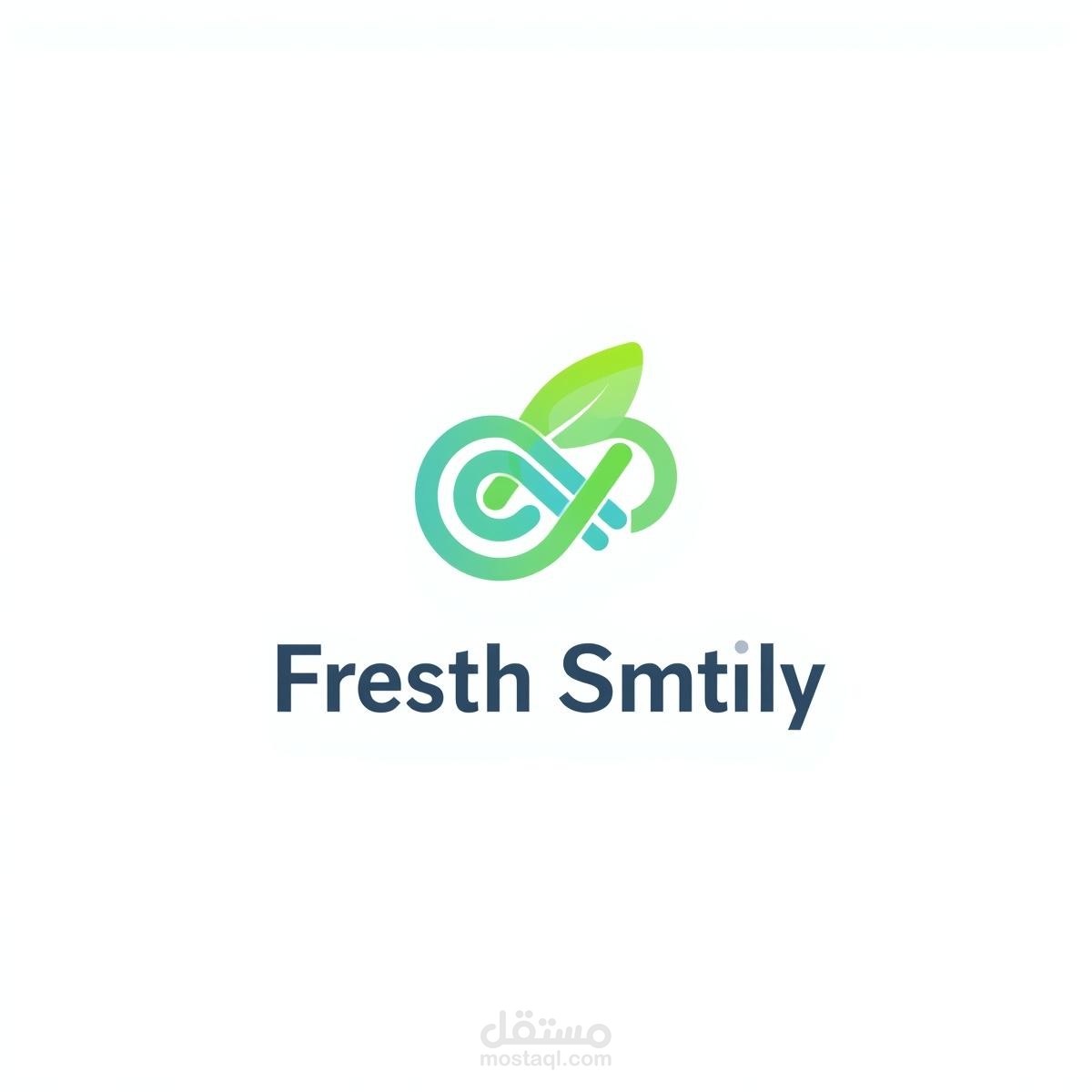 تصميم شعار عصري لعلامه تجاريه غذائيه (fresh smily )