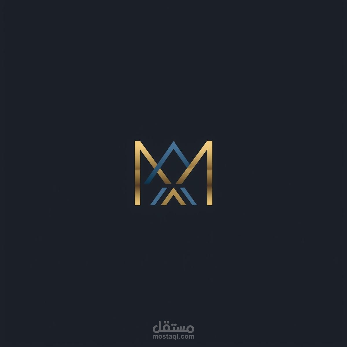 تصميم شعار احترافي فاخر (luxury letter M logo)