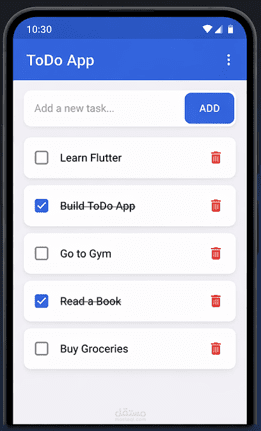 تطبيق إدارة المهام (ToDo App) باستخدام Flutter