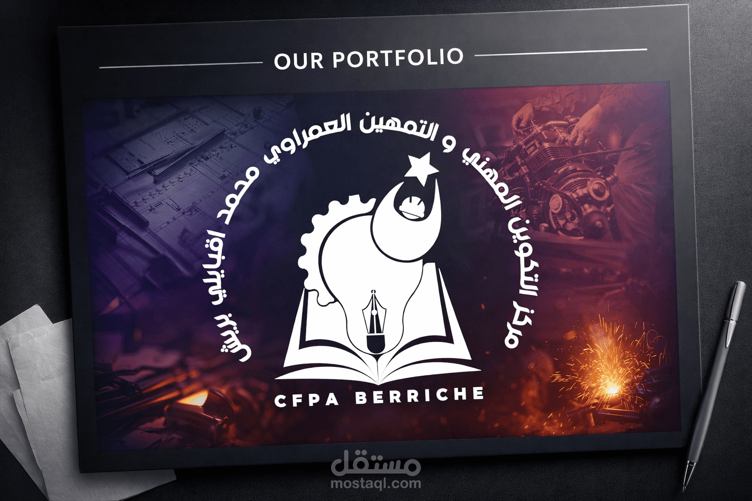 تصميم هوية بصرية كشعار احترافي لمركز التكوين و التعليم المهنيين CFPA BERRICHE