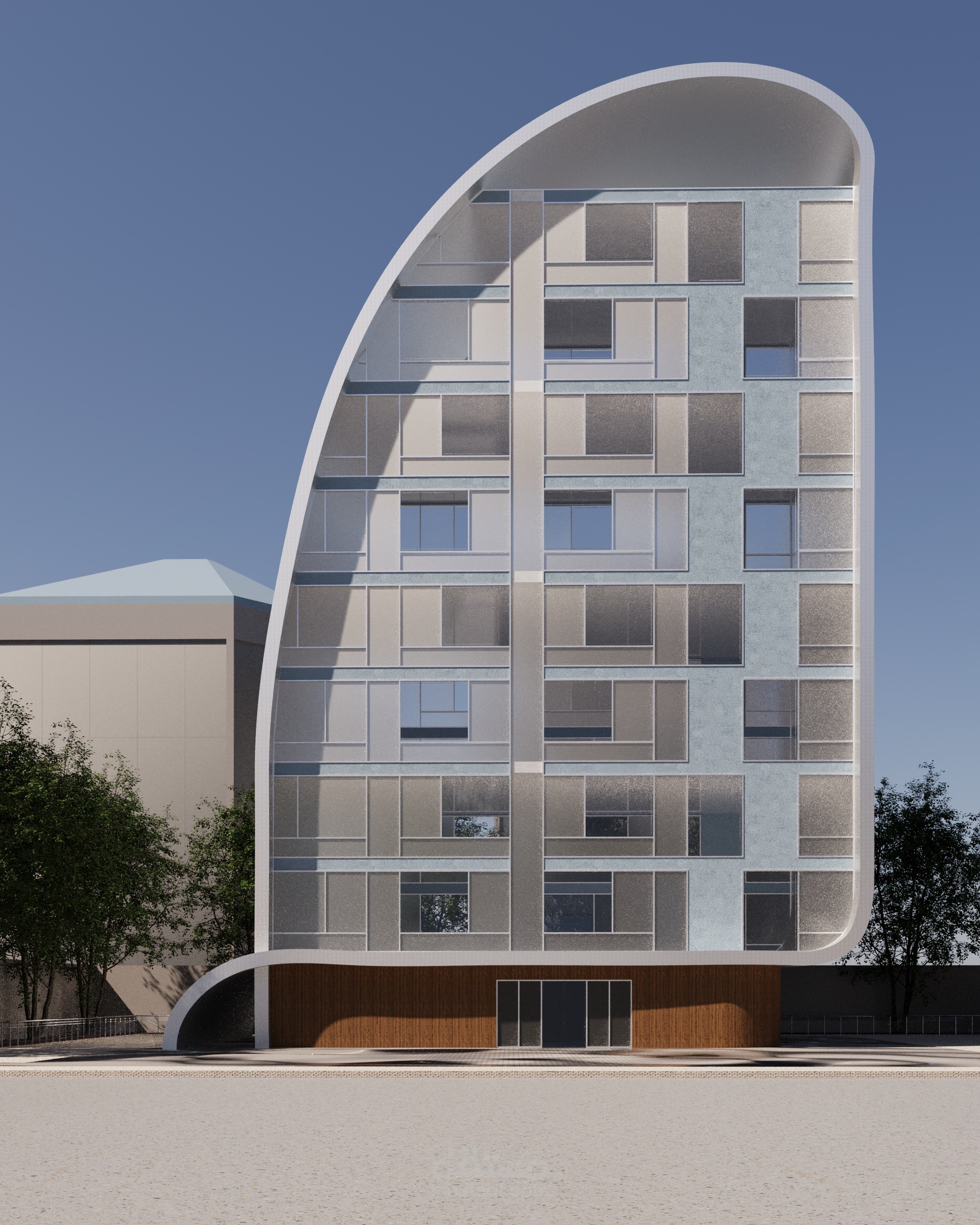 واجهة معمارية لمبنى إداري