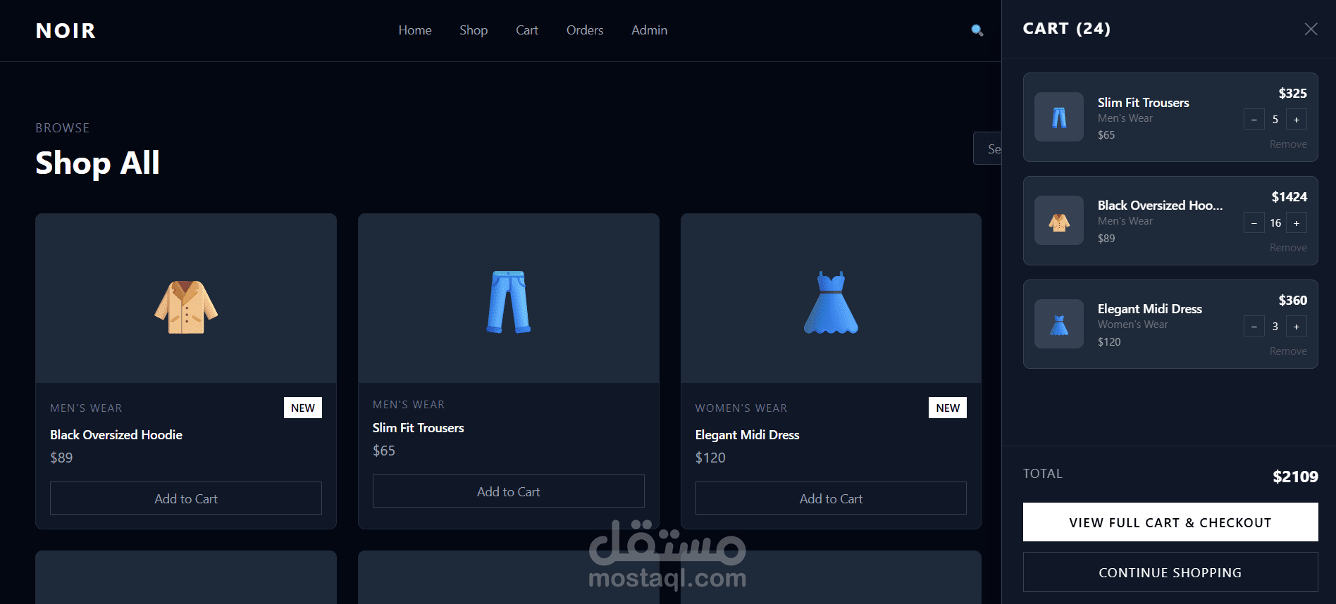 Front-End and Backend using node.js and react
