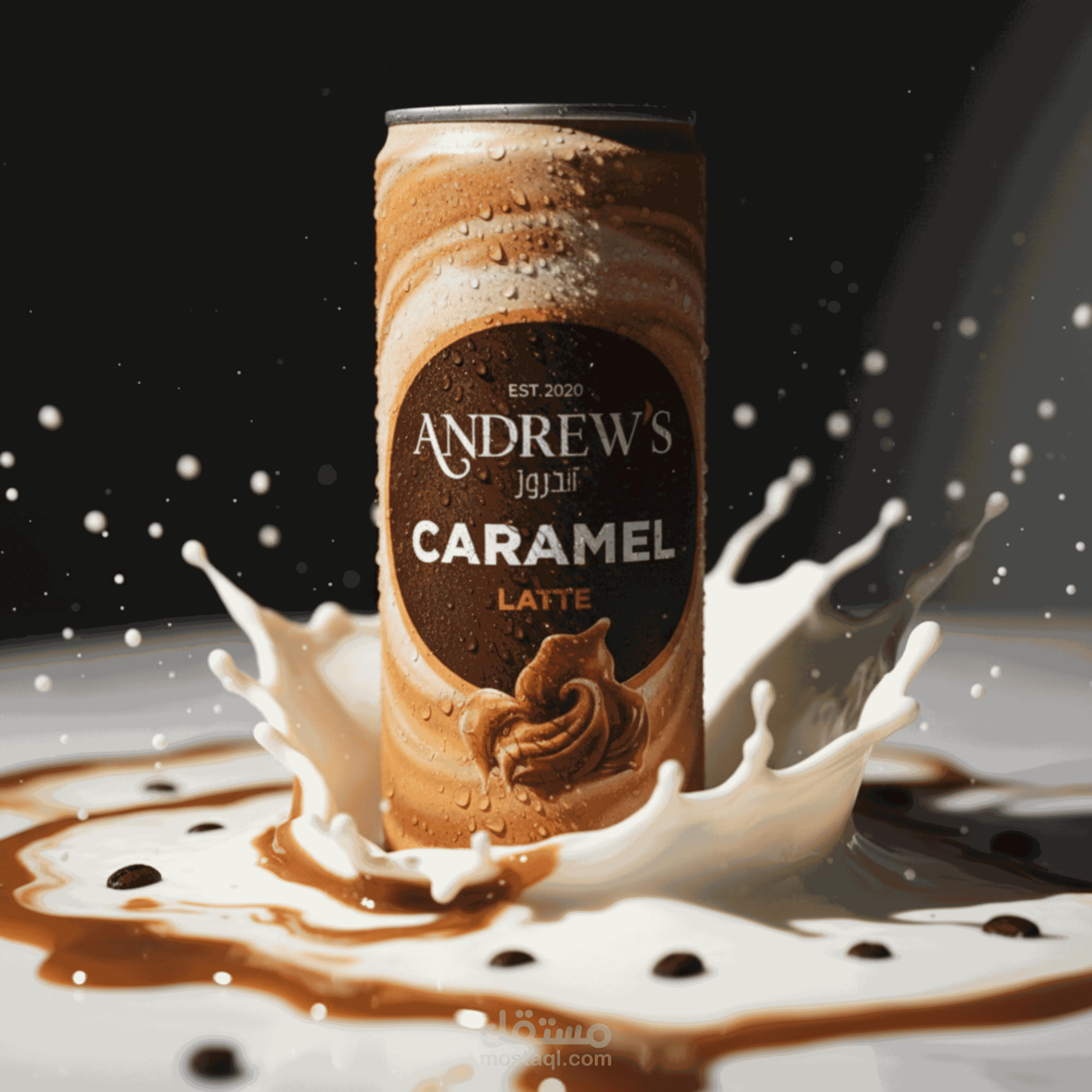 تصميم صور لبراند قهوة بالذكاء الاصطناعي